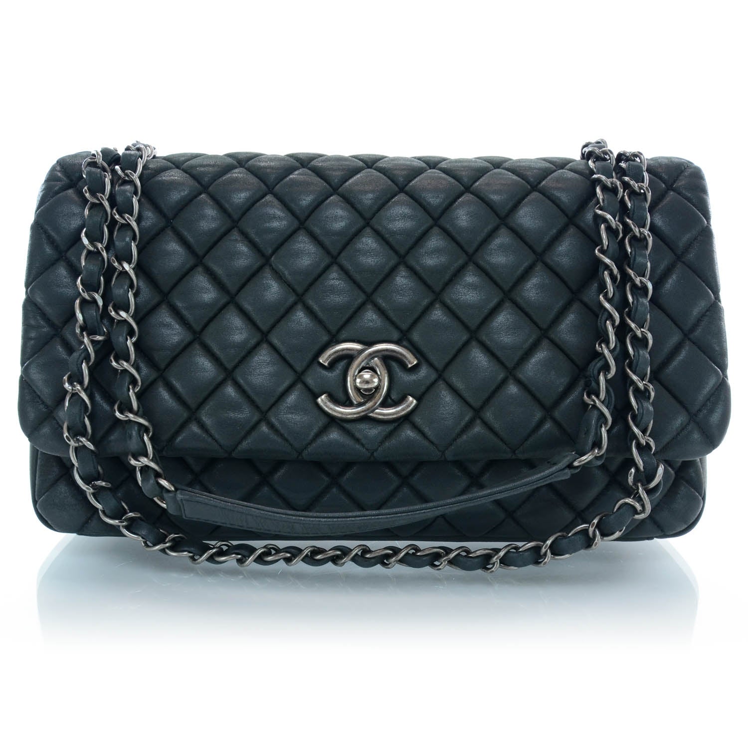 Chanel Iridescent Calfskin New Bubble Large Flap Black 1 of 11