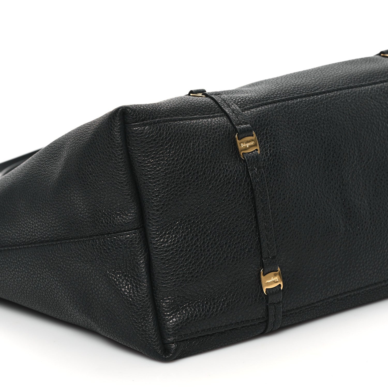 Salvatore Ferragamo Grained Calfskin Emotion Tote Black 8 of 9