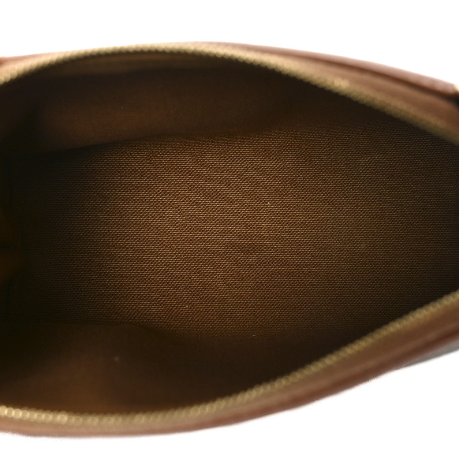 Celine Triomphe Canvas Lambskin Clutch On Chain Tan 5 of 10