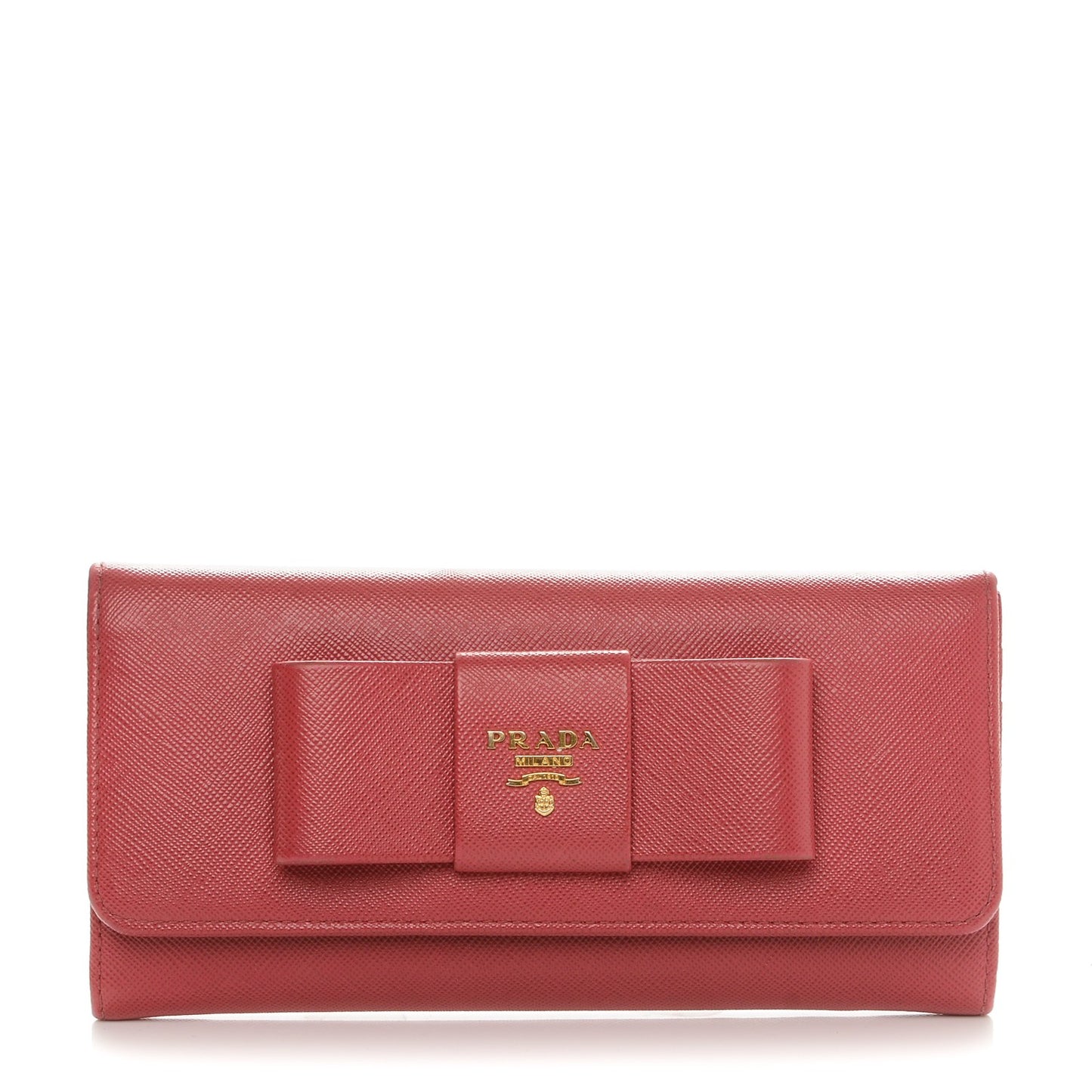 Saffiano Bow Continental Wallet Peonia