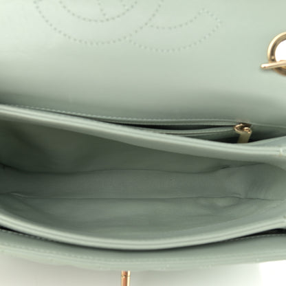 Chanel Lambskin Chevron Quilted Small Trendy CC Dual Handle Flap Bag Light Green 5 of 10