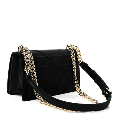 Christian Dior Velvet Small Diorama Flap Bag Black 3 of 9