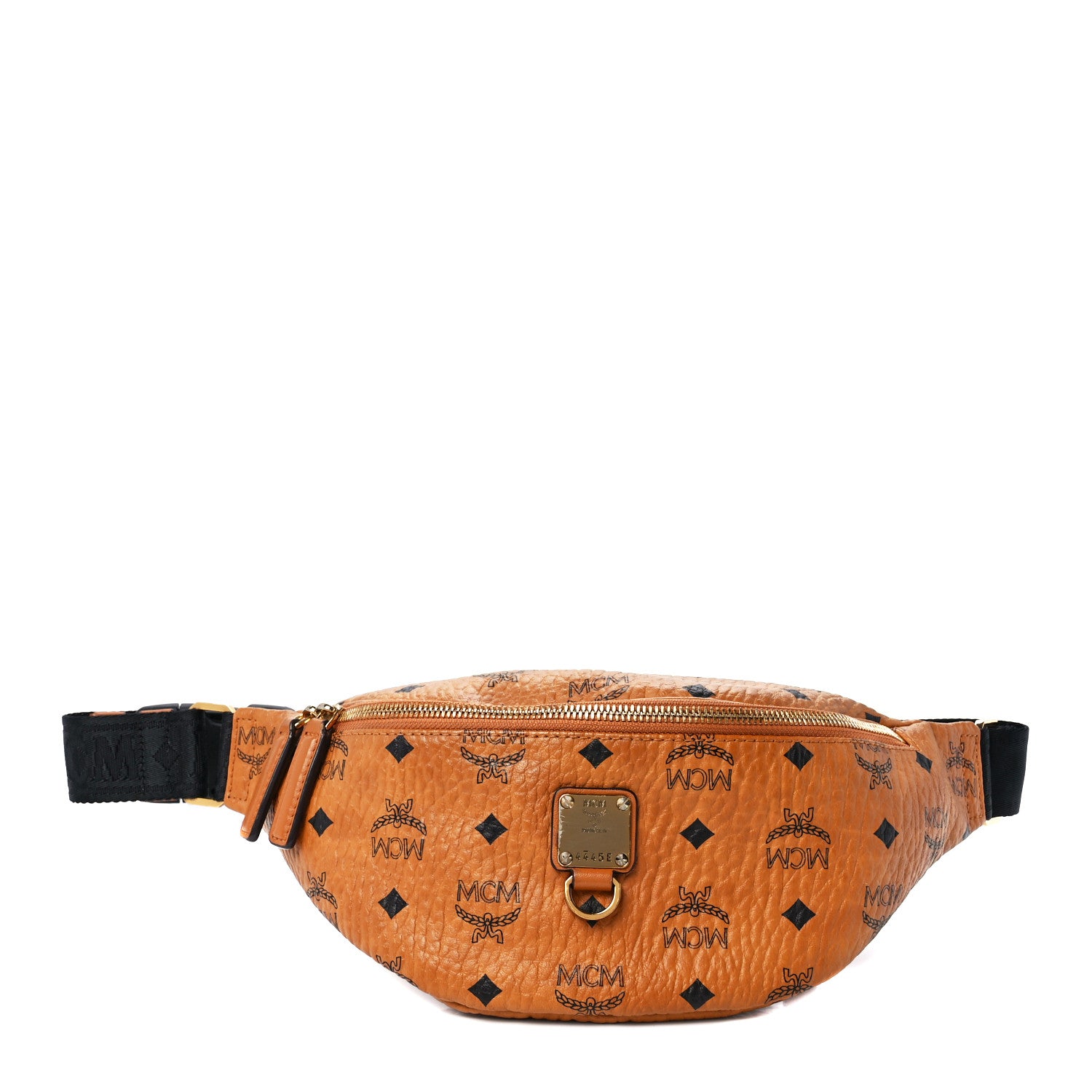 MCM Visetos Medium Fusten Belt Bag Cognac 1 of 11