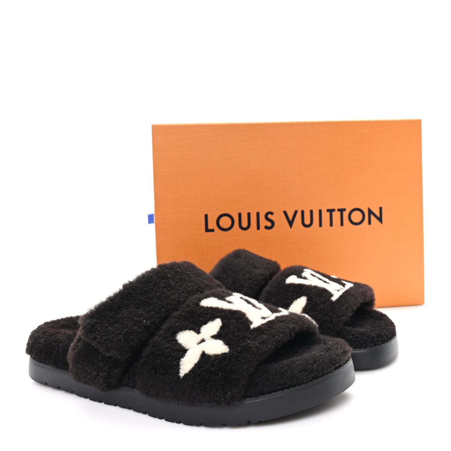Louis Vuitton Shearling Monogram Giant LV Sunset Flat Comfort Mule