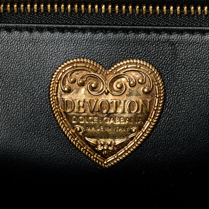 Dolce & Gabbana DOLCE & GABBANA Calfskin Medium Devotion Crossbody Bag Black 7 of 11