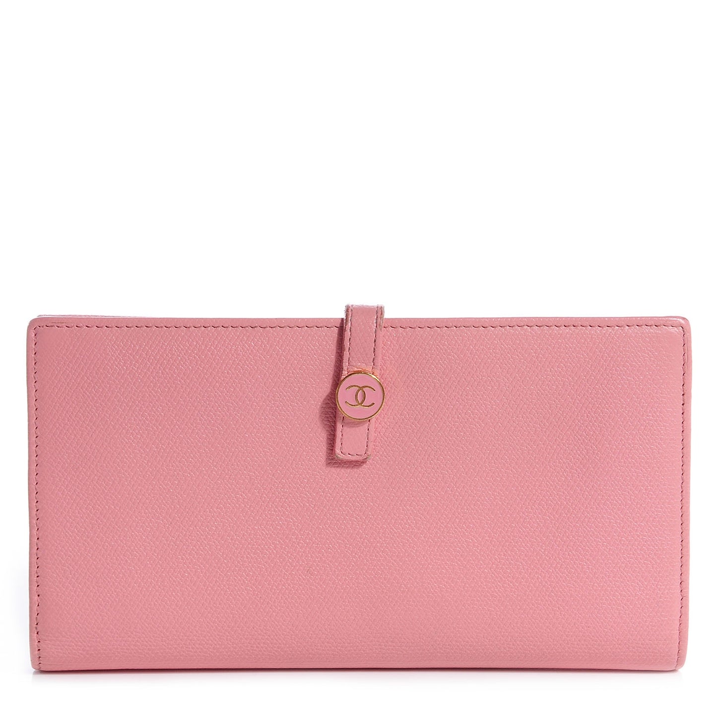 Leather Clutch Wallet Pink
