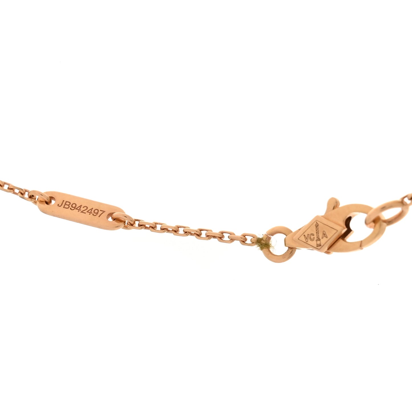 18K Rose Gold Carnelian Sweet Alhambra Pendant Necklace