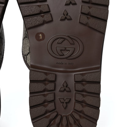 Gucci GG Supreme Monogram Granada Kid Mens Lug Sole Slide Sandals 9 Beige New Acero 6 of 8