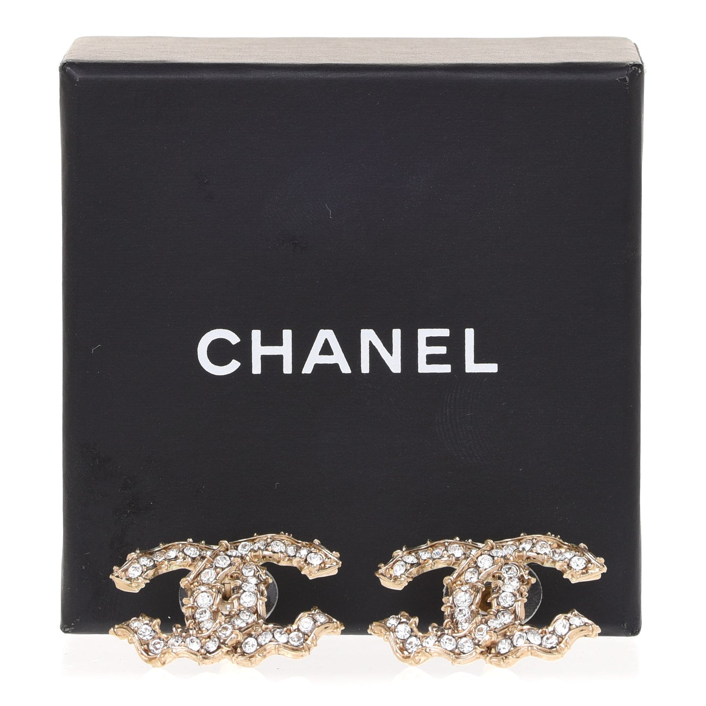 Crystal CC Earrings Gold