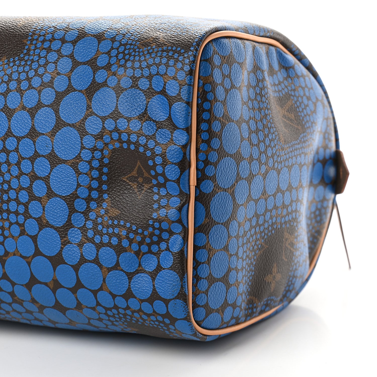 Louis Vuitton Monogram Kusama Town Speedy 30 Blue 9 of 10