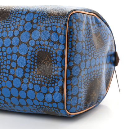 Louis Vuitton Monogram Kusama Town Speedy 30 Blue 9 of 10