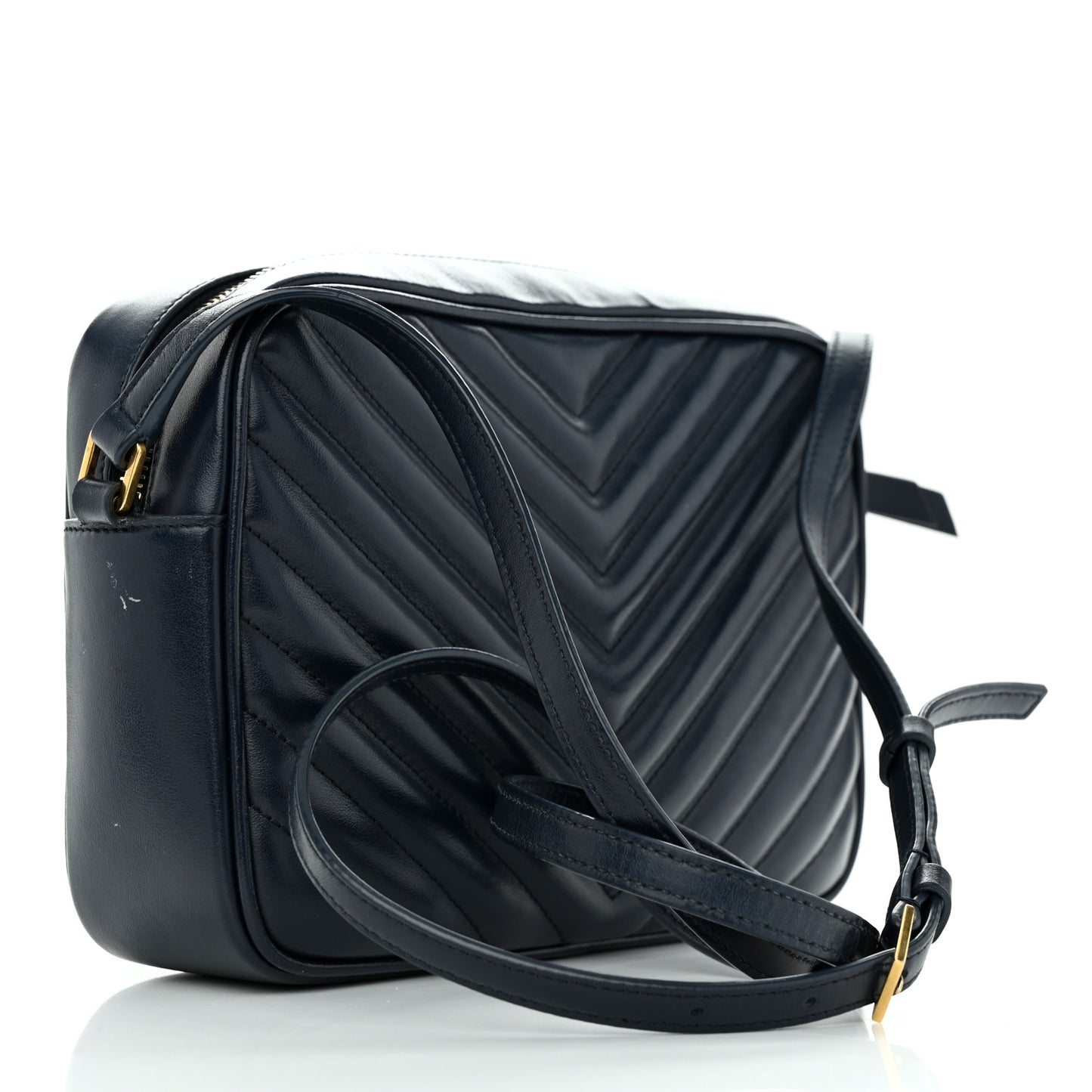 Calfskin Matelasse Monogram Lou Camera Bag Navy