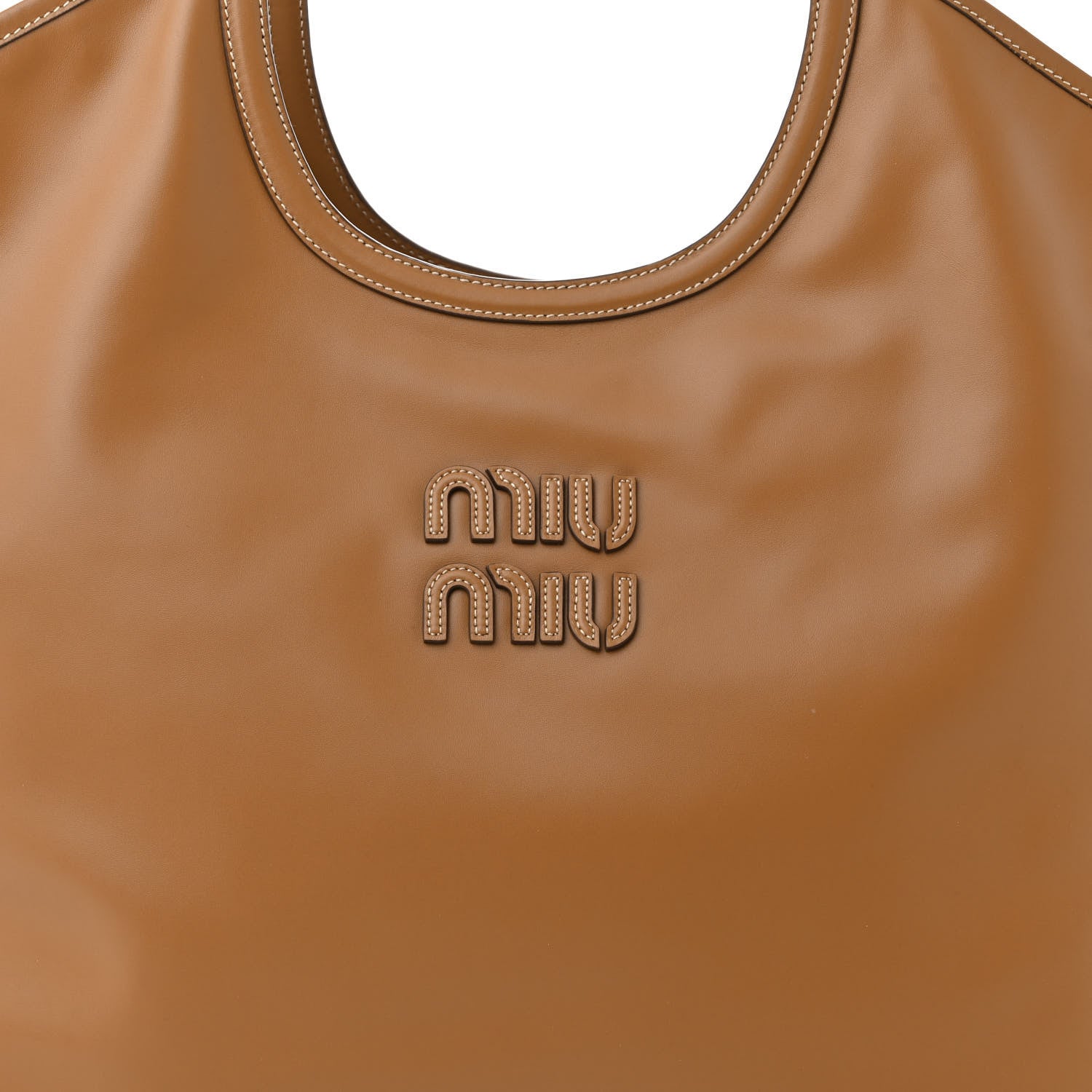 Miu Miu Nappa Large Ivy Tote Bag Caramel 8 of 10