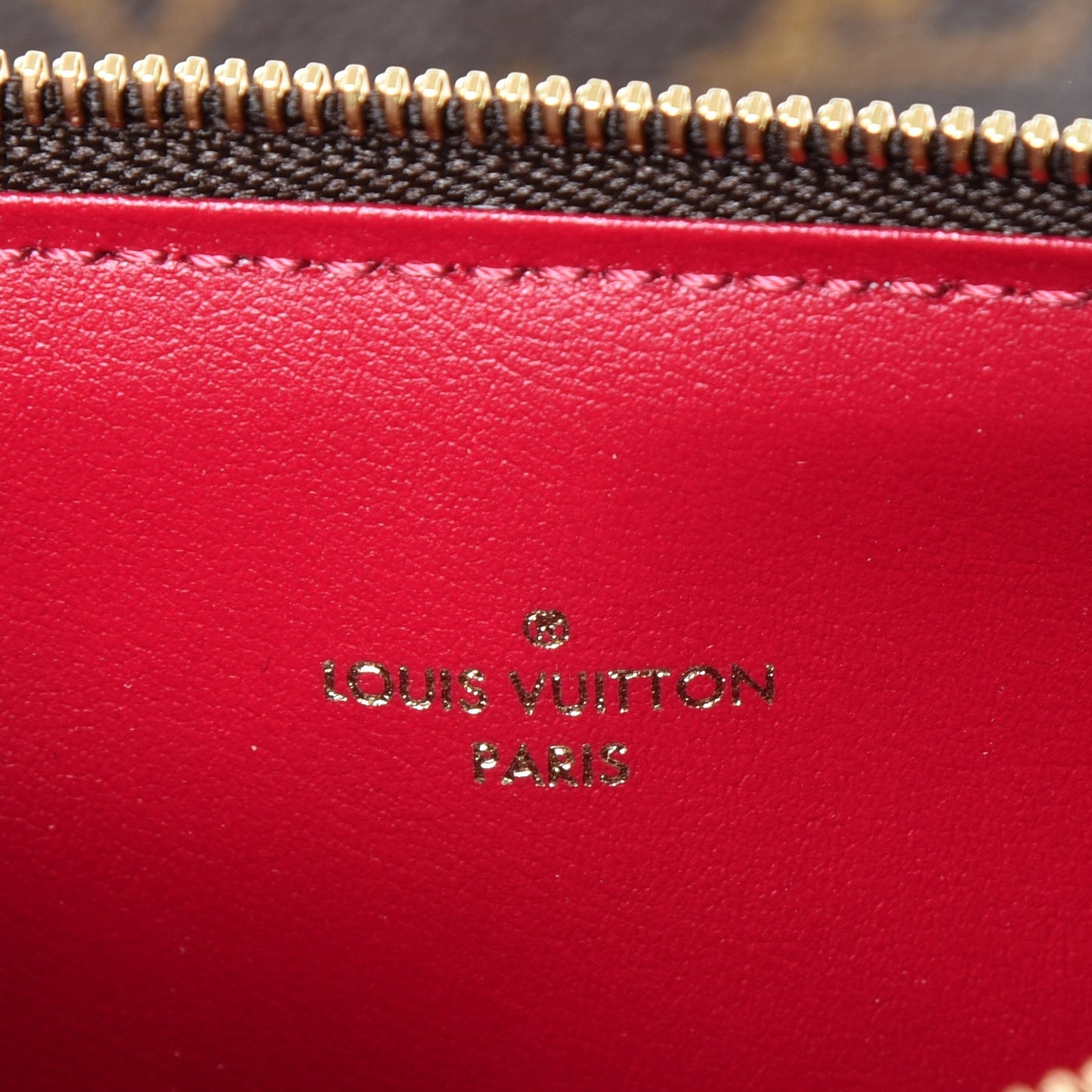 Monogram Pochette Felicie Chain Wallet Fuchsia