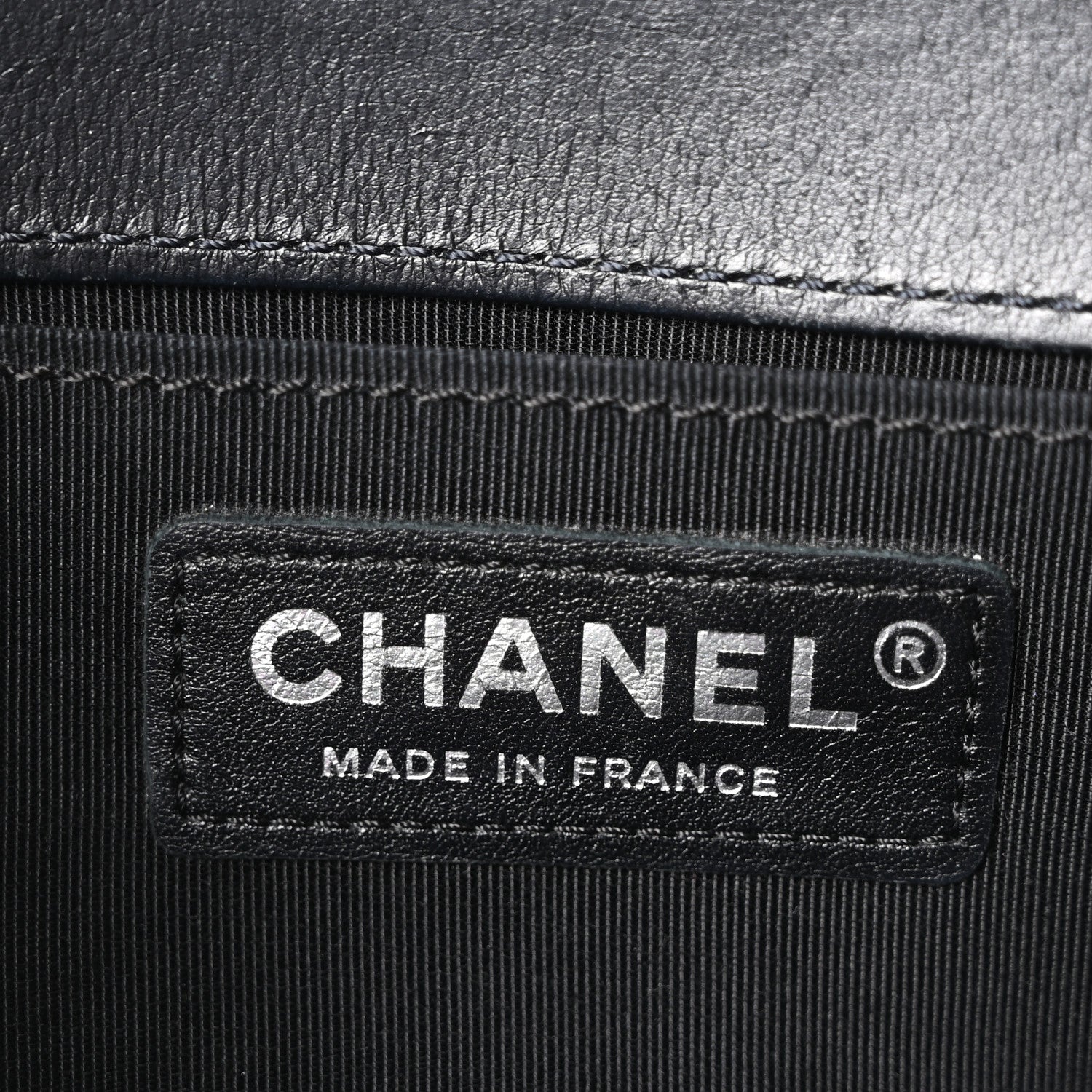 Chanel Calfskin Perforated Chevron Quilted Small Boy Flap Black 5 of 9