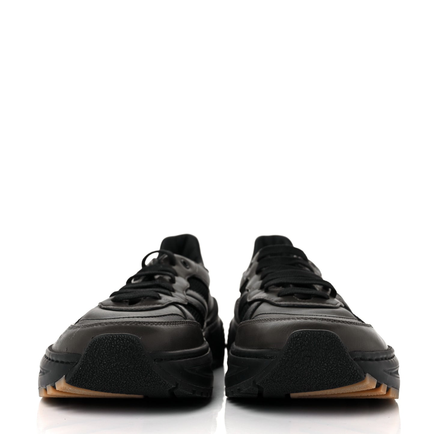 Calfskin Technical Mesh Speedster Sneakers 41 Black Khaki