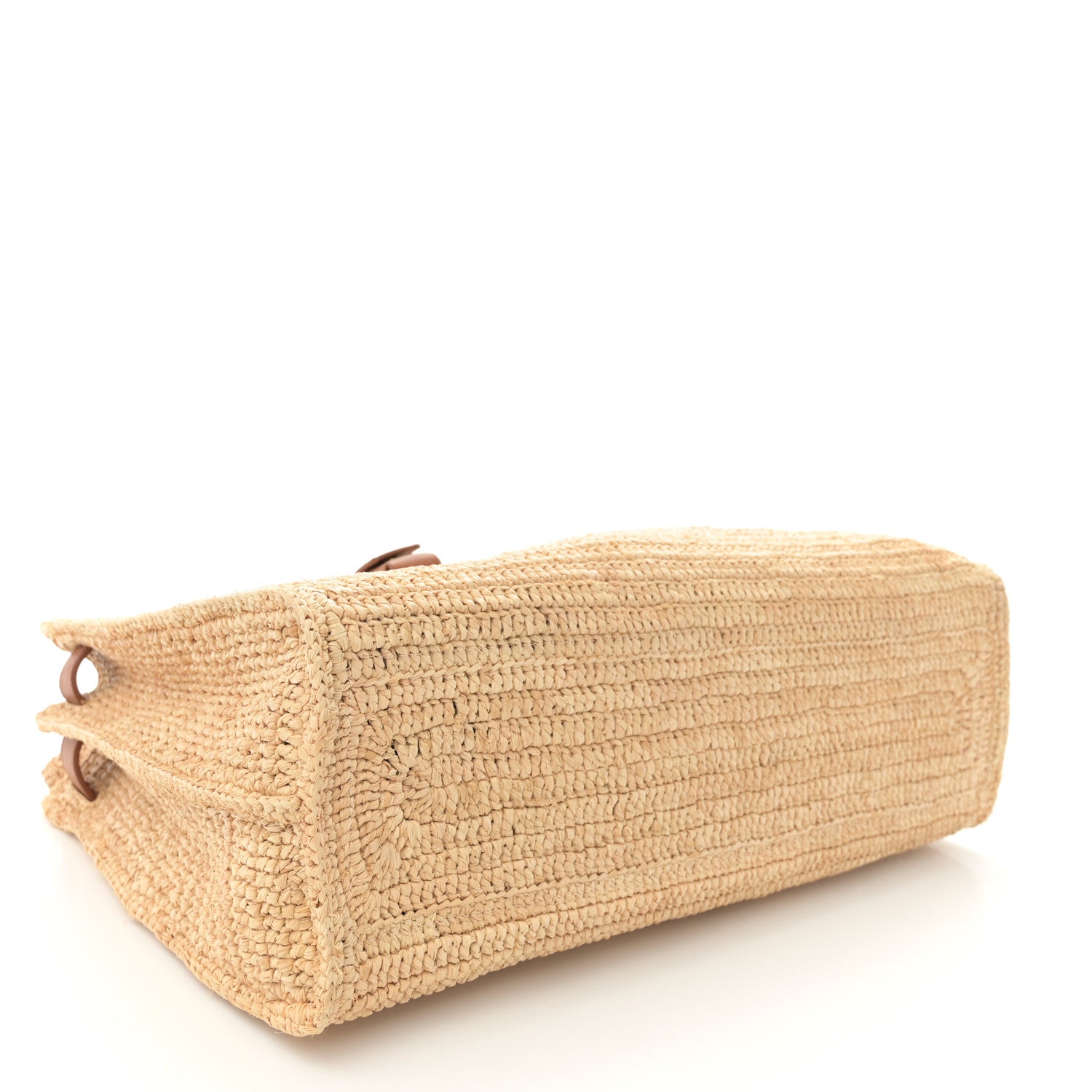 Saint Laurent Raffia Calfskin Medium Souple Sac De Jour Naturale Brick 4 of 11