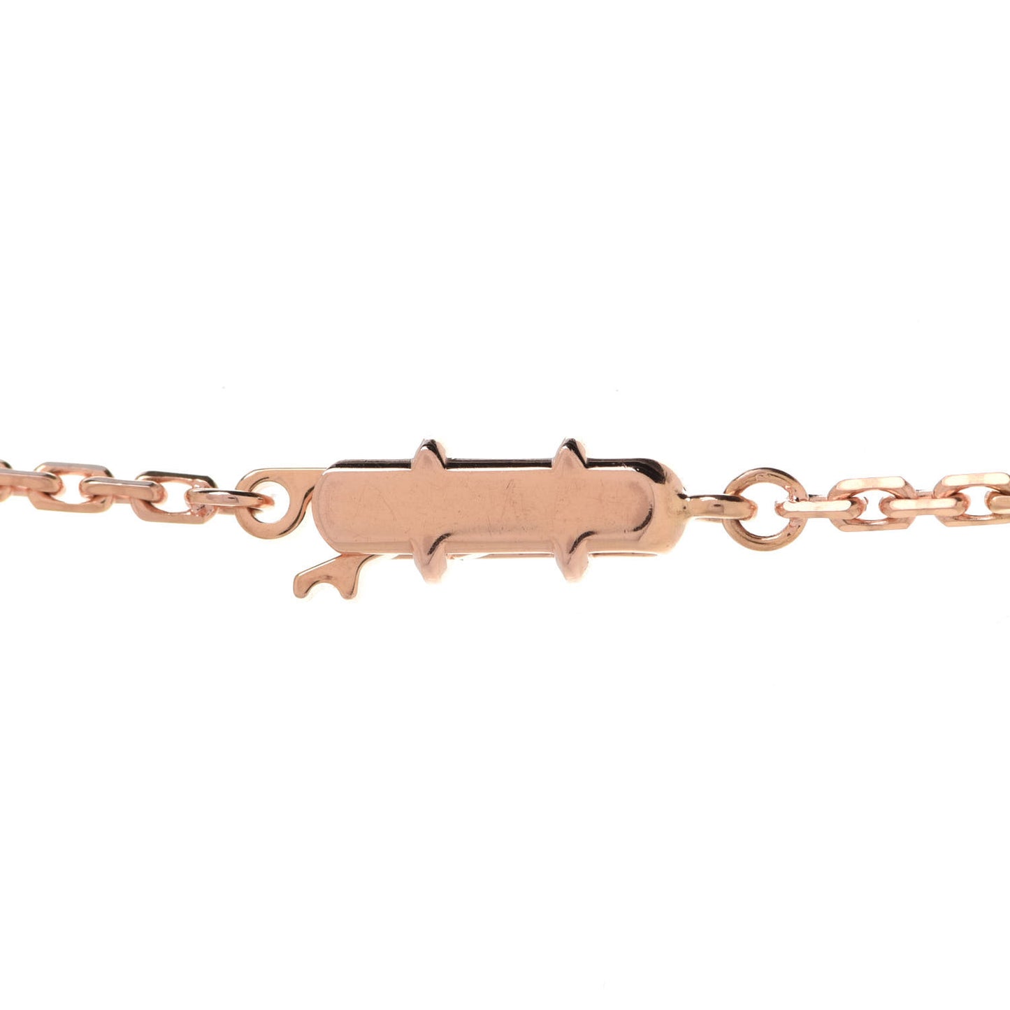 18K Pink Gold Diamond LOVE Paved Necklace