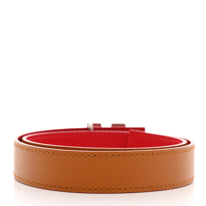 Off-White Calfskin Reversible Arrow Belt Tan Red 2 of 4