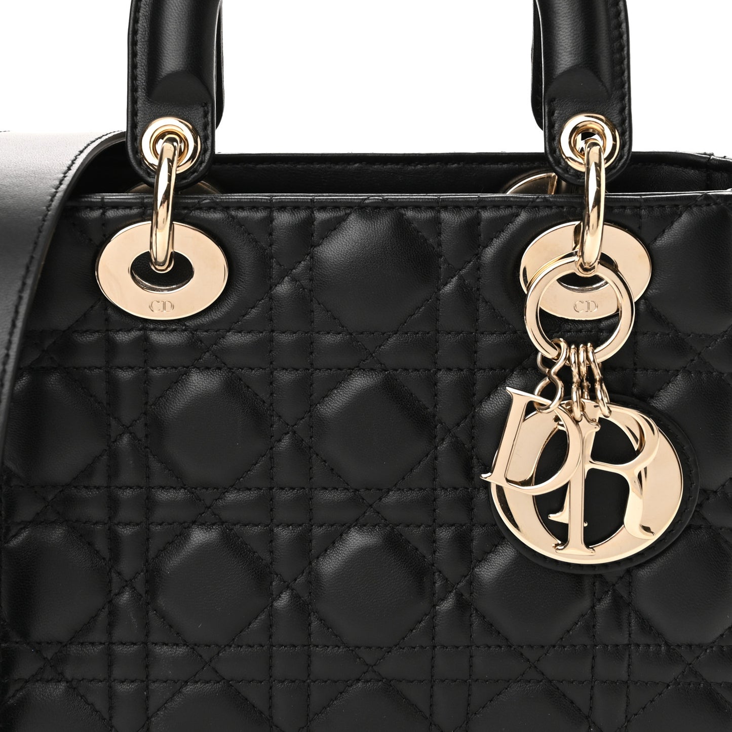 Lambskin Cannage Small My ABCDior Lady Dior Black