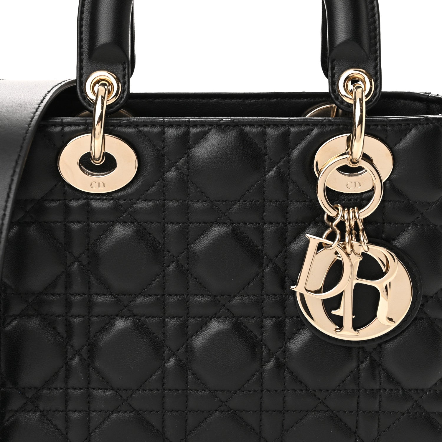 Christian Dior Lambskin Cannage Small My ABCDior Lady Dior Black 7 of 10