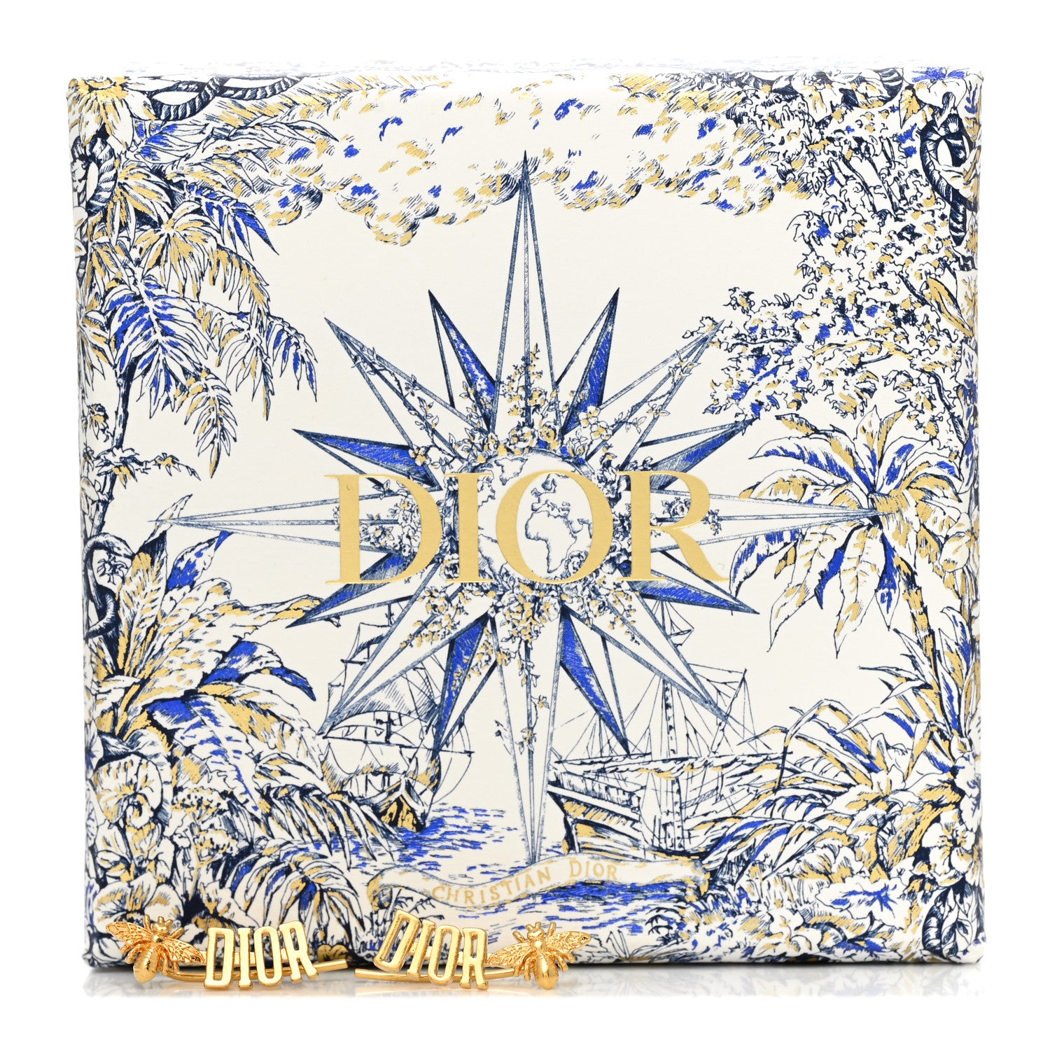 Christian Dior J'Adior Bee Earrings Aged Gold 4 of 4