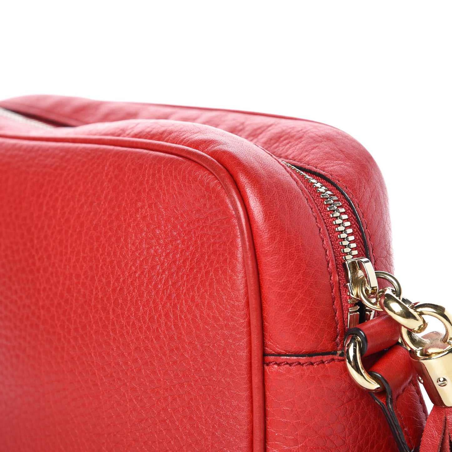 Pebbled Calfskin Small Soho Disco Bag Tabasco Red