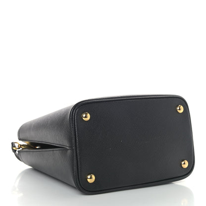 Prada Saffiano Cuir Medium Panier Bucket Bag Black Fuoco 4 of 9