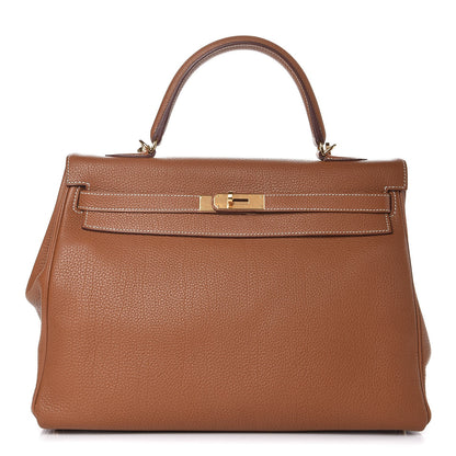 Hermes Togo Kelly Retourne 35 Gold 1 of 11