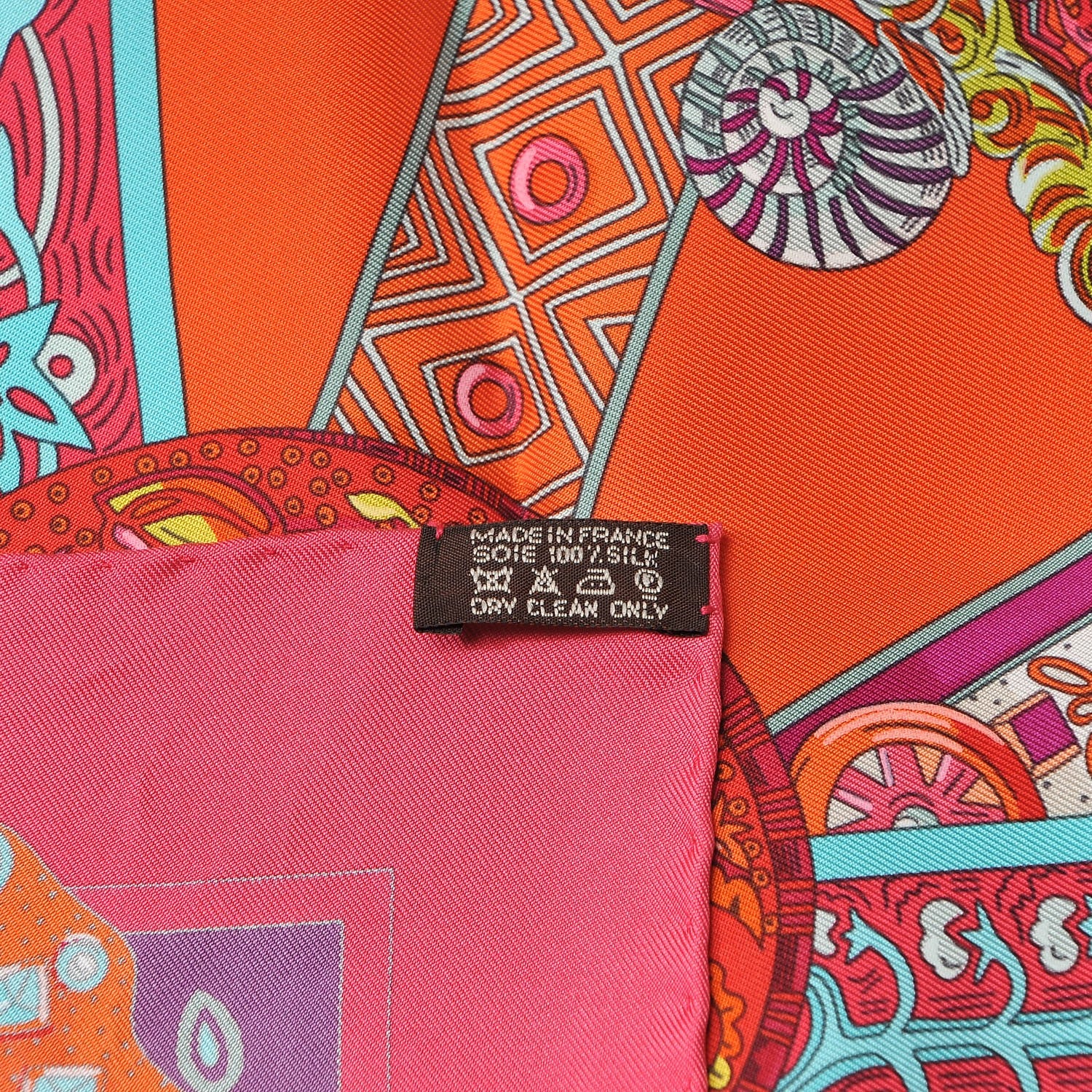 Hermes Silk Le Songe De La Licorne Scarf 90 Roes Indiene Capucine Violet 6 of 8