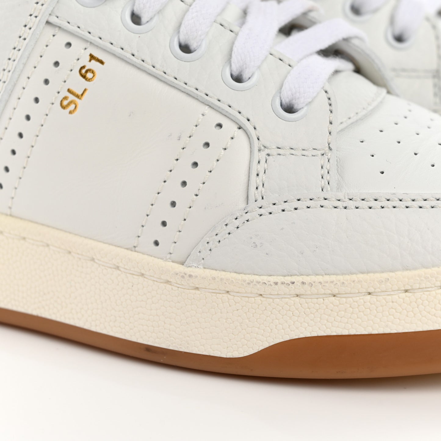Calfskin SL/61 Low Top Sneakers 37 White