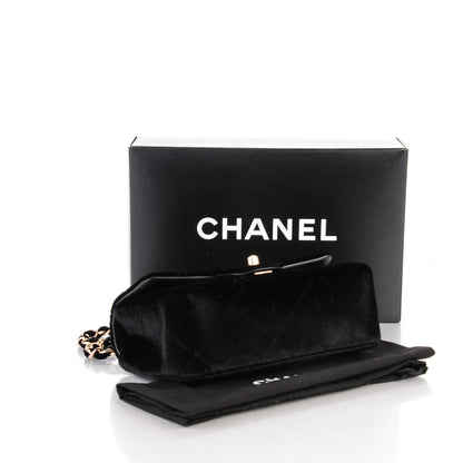 Chanel Velvet Quilted Mini Rectangular Flap Black 4 of 8