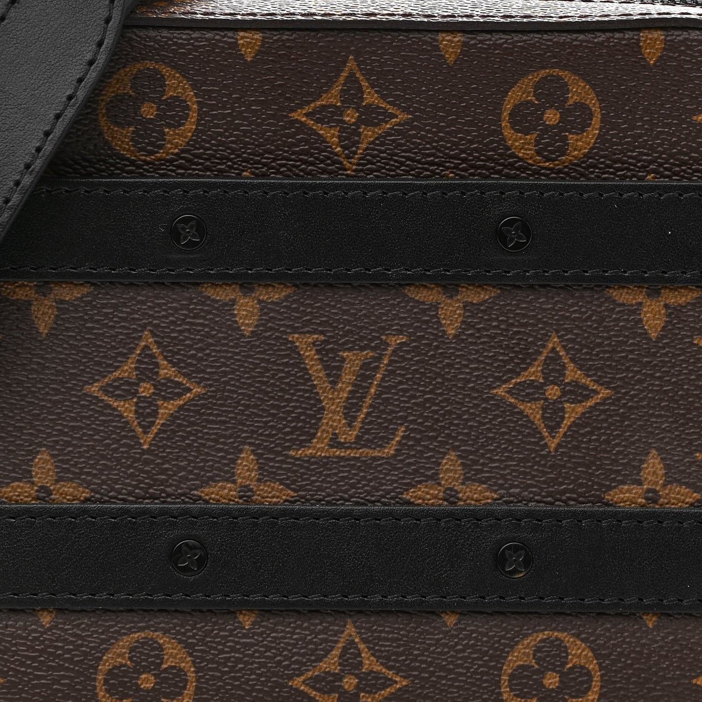 Monogram Macassar Handle Soft Trunk Black