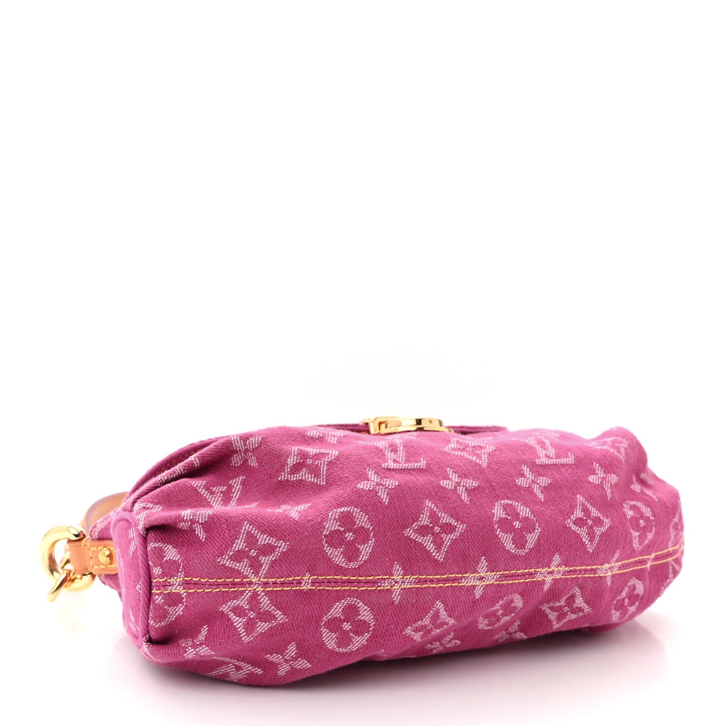 Monogram Denim Mini Pleaty Fuchsia