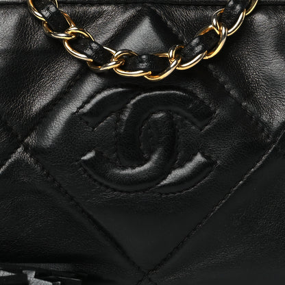 Chanel Lambskin Quilted Small Tassel Camera Case Black 7 of 9