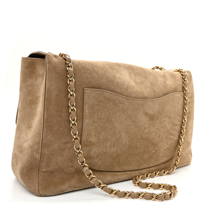 Chanel Suede Calfskin Souplissimo Maxi Flap Dark Beige 3 of 10