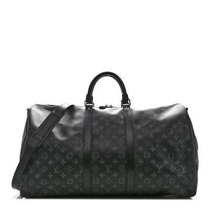 Louis Vuitton Monogram Eclipse Keepall Bandouliere 55 1 of 12