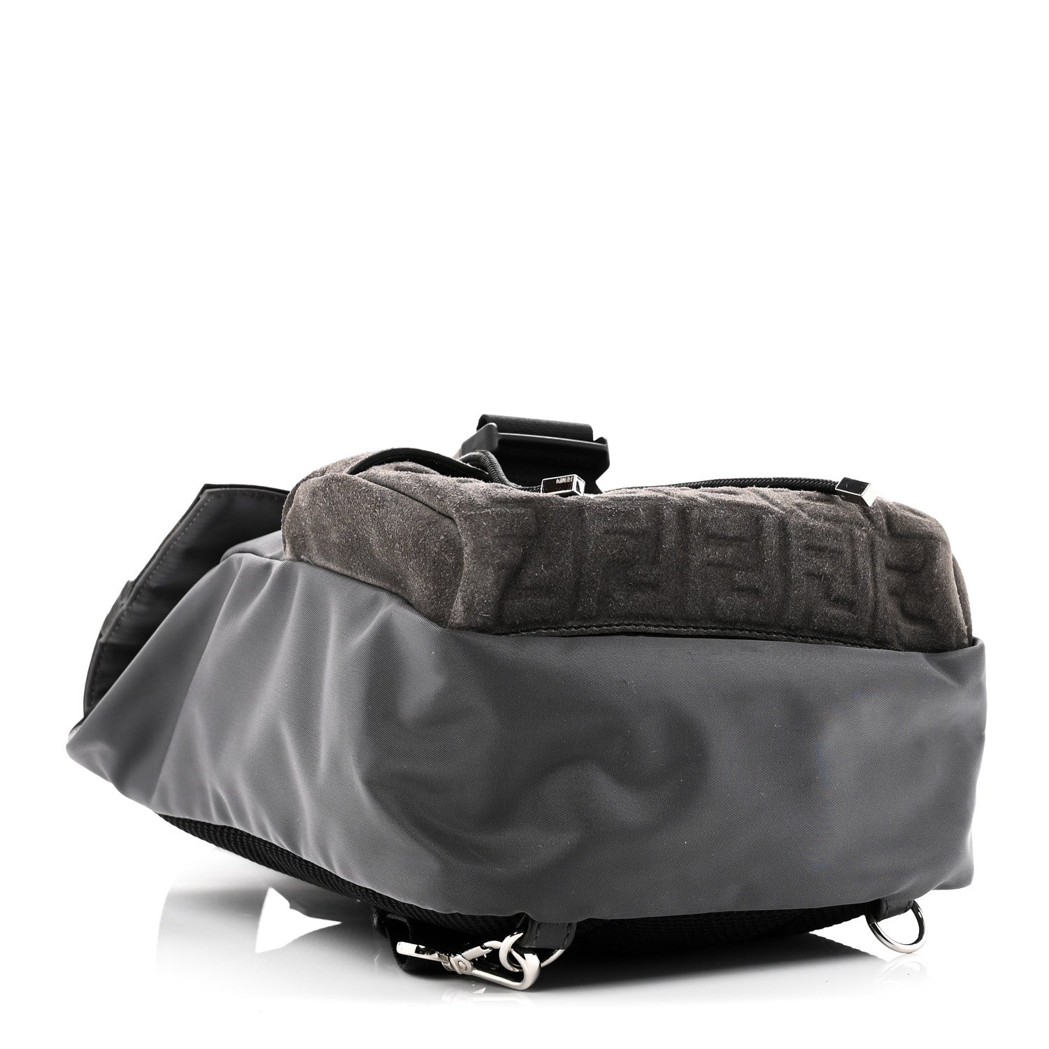 Fendi Suede Nylon Santander Cuoio Romano Bi-Color FF Embossed