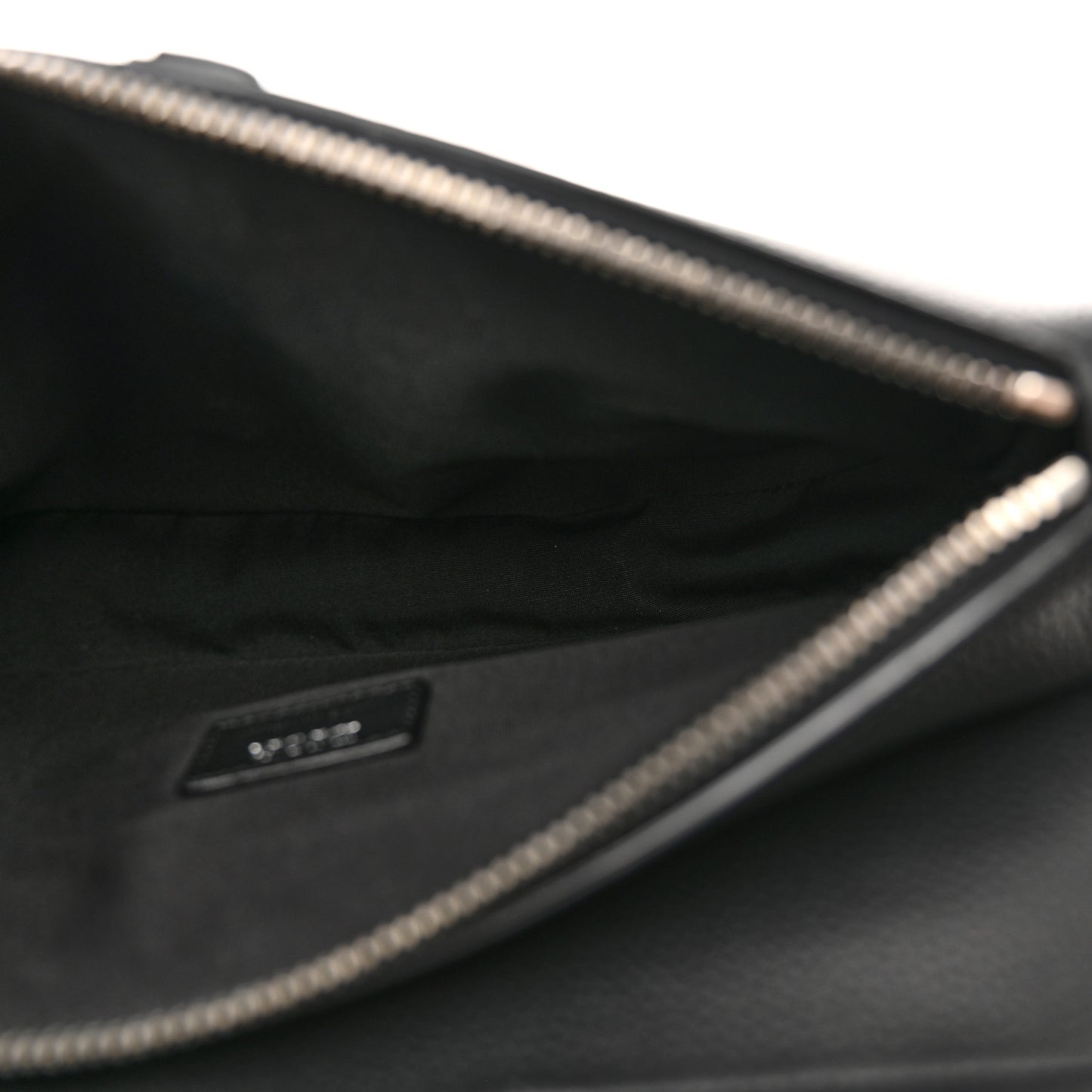 Grained Calfskin Mens Saddle Bag Black