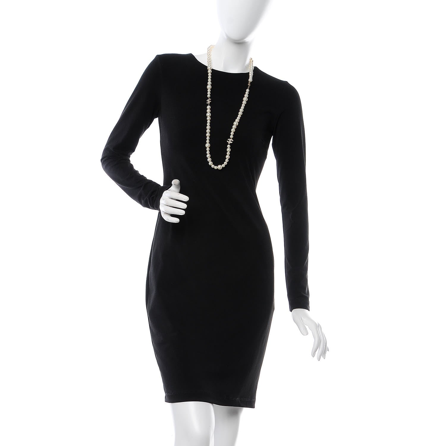 Chanel Graduated Pearl Long CC Necklace Gold 2 of 6