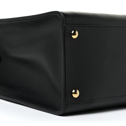 Fendi Vitello Seta Glazed Fabric FF 1974 Medium Peekaboo X-Lite Black Mogano Panna 10 of 13