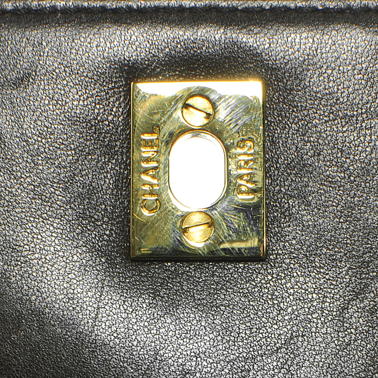 Lambskin Quilted Handbag Brown