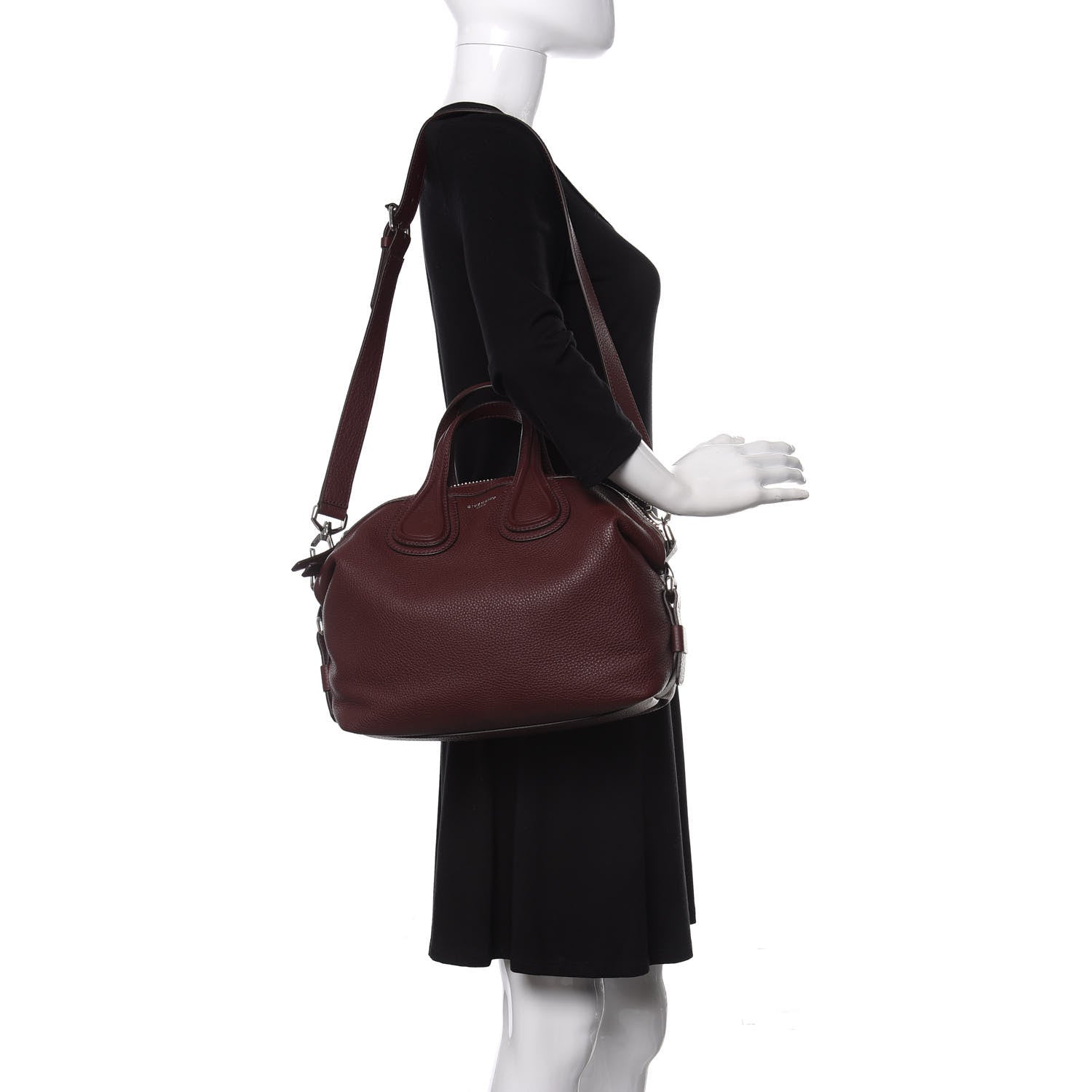 Givenchy Waxy Grained Calfskin Small Nightingale Oxblood 2 of 10