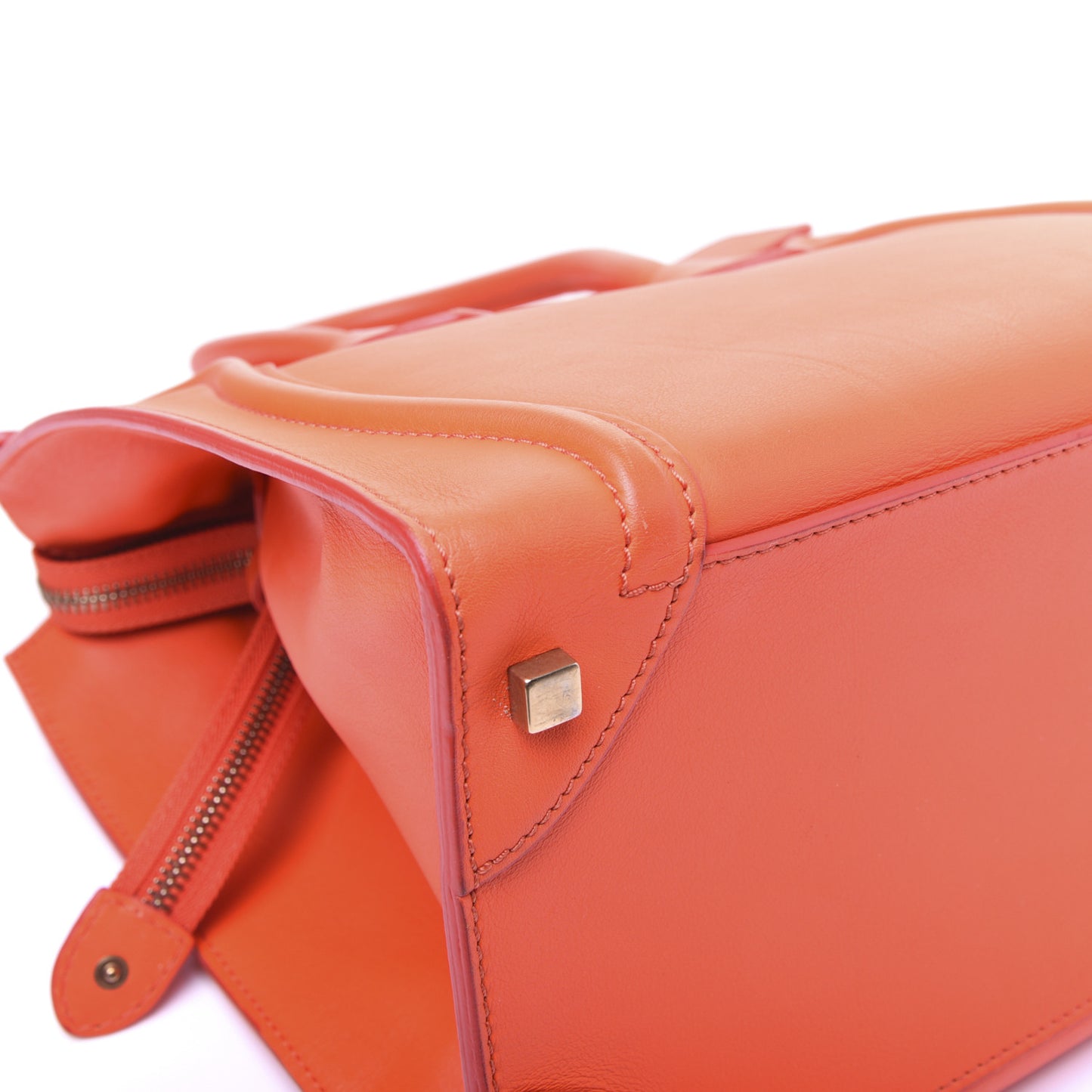 Smooth Calfskin Micro Luggage Fluo Orange