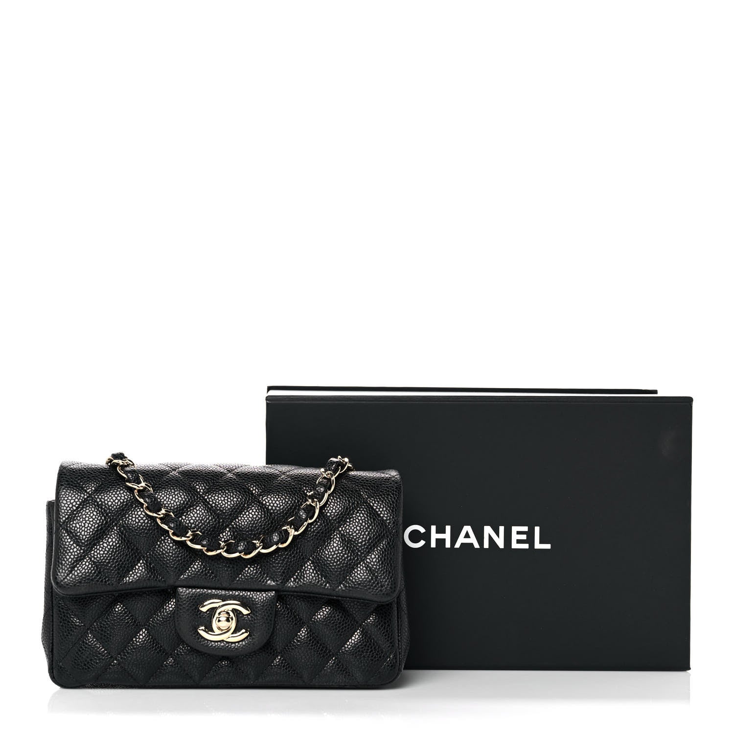 Chanel Caviar Quilted Mini Rectangular Flap Black 12 of 12