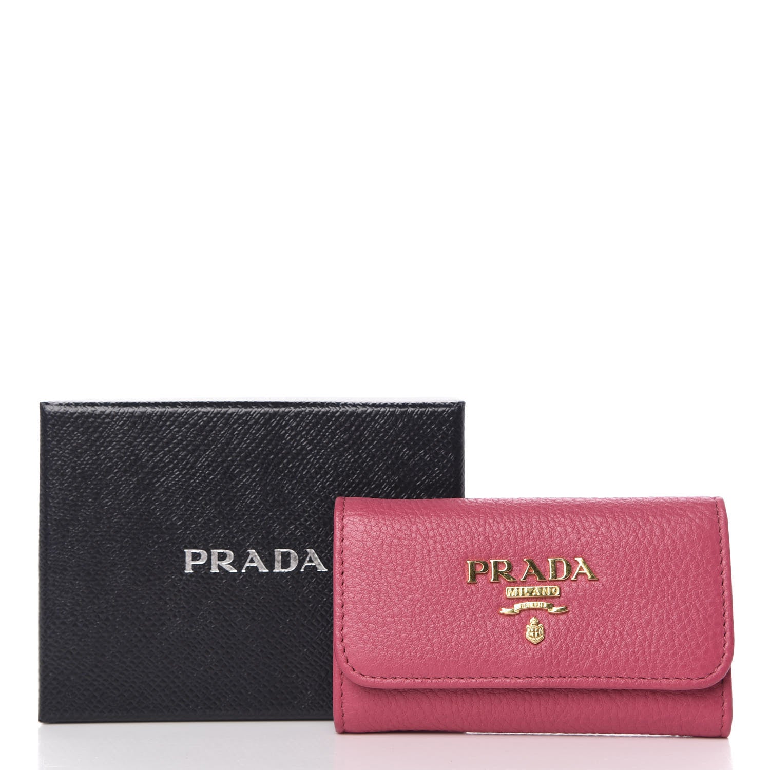 Prada Vitello Grain 6 Key Holder Peonia 8 of 8
