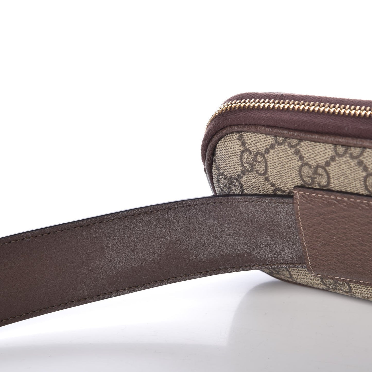 GG Supreme Monogram Ophidia Belted iPhone Case 95 38 Dark Brown