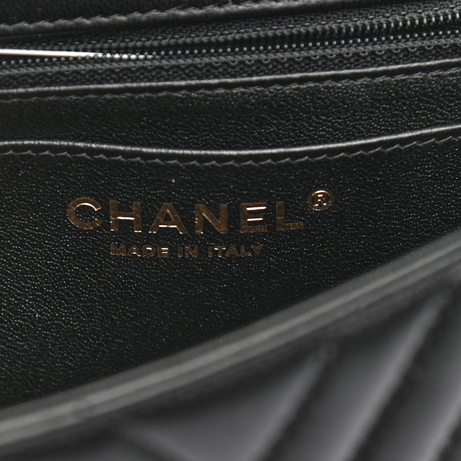 Chanel Lambskin Chevron Quilted Mini Square Flap Black 6 of 11