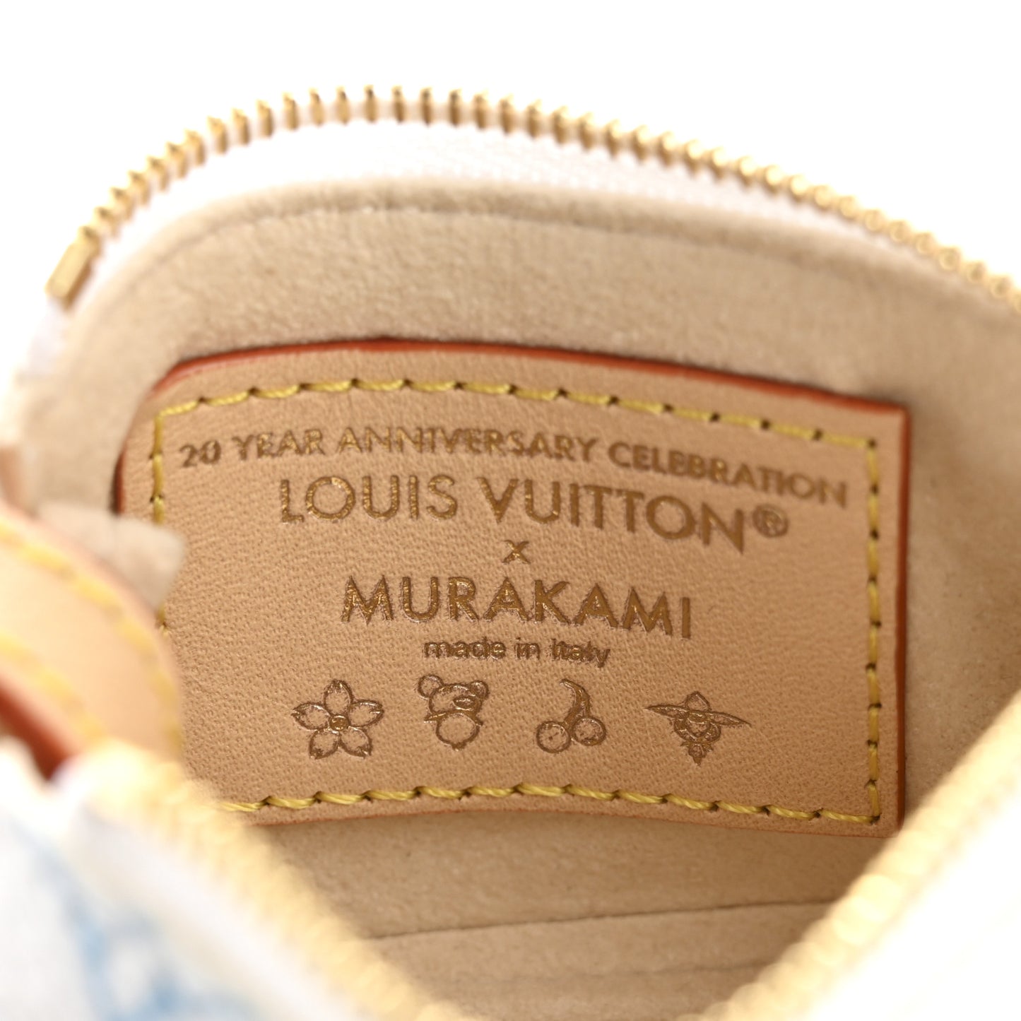 LV x TM Monogram Multicolor Micro Pochette White