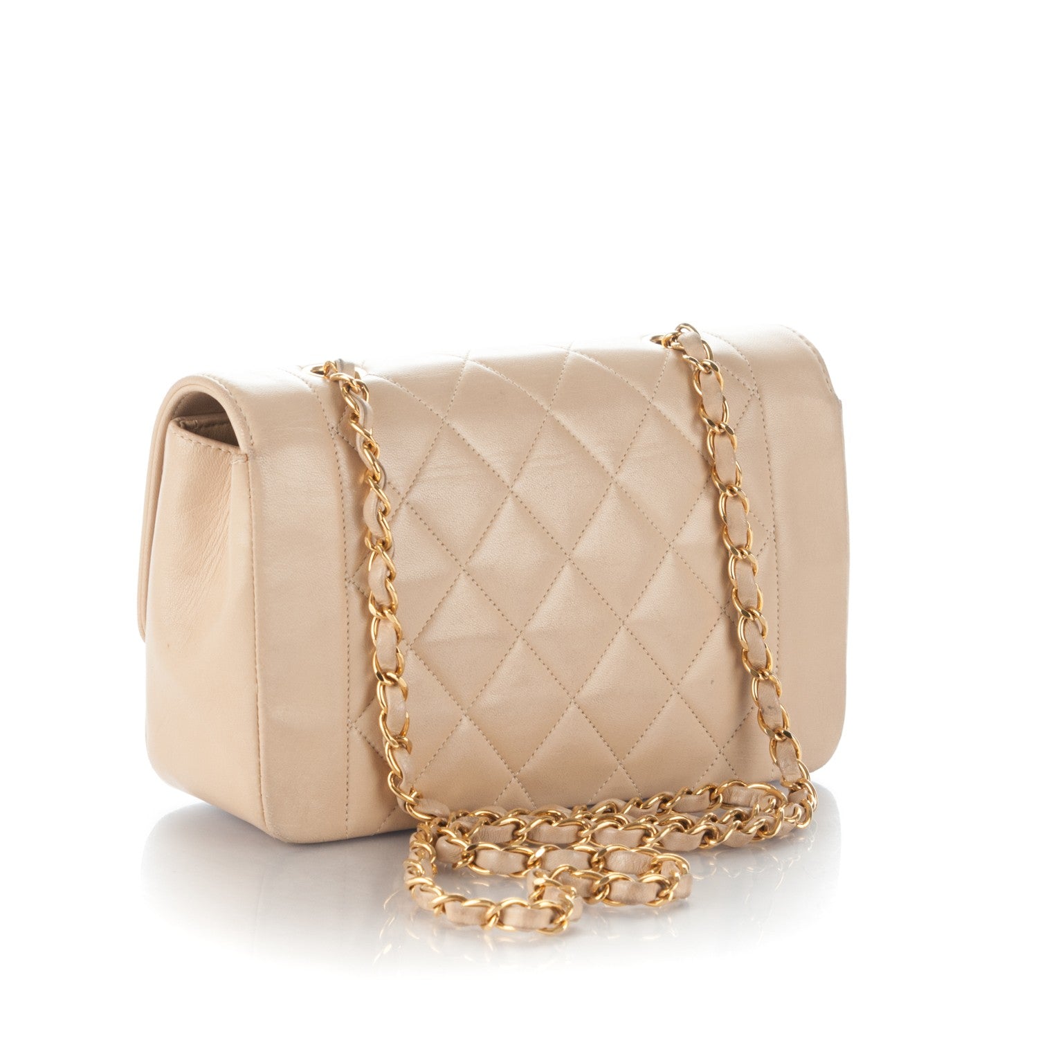Chanel Lambskin Quilted Small Single Flap Beige 3 of 8